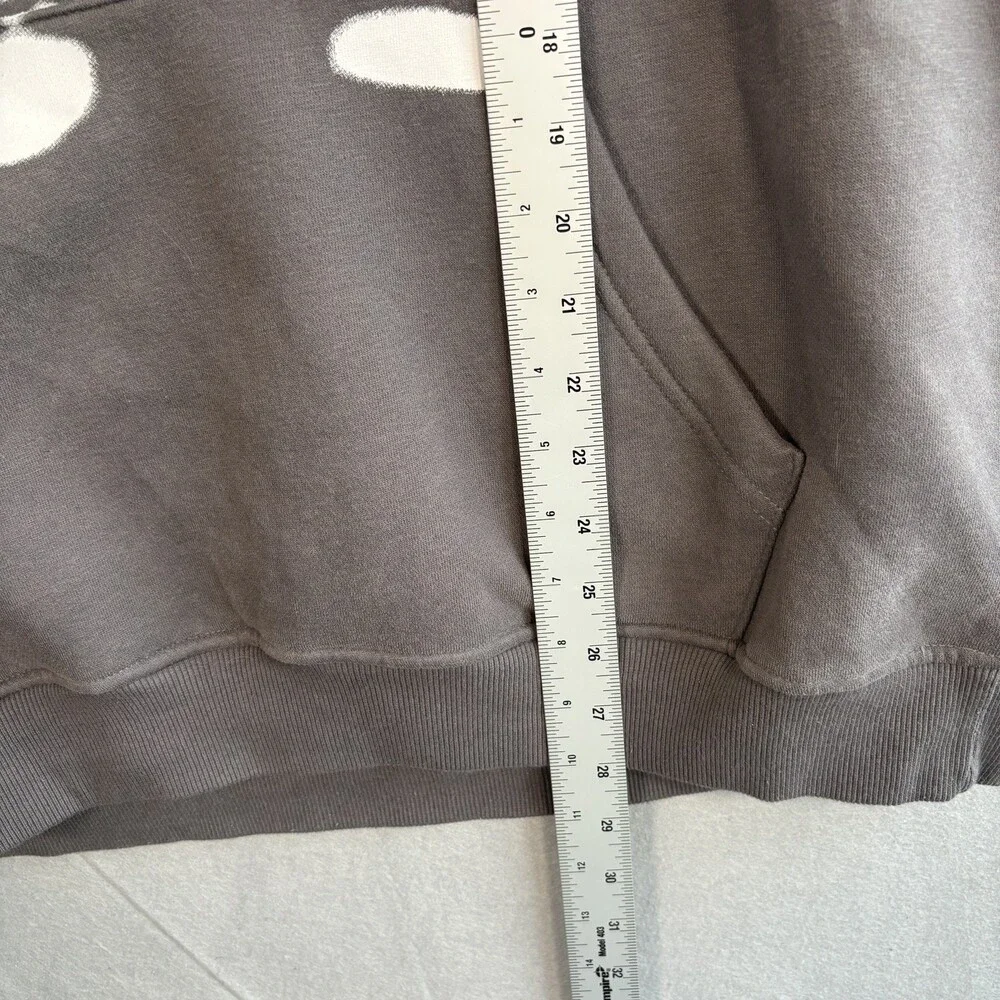 Clashtown Gray Graphic Print Pullover Hoodie 2XL Cotton Long Sleeve Pockets